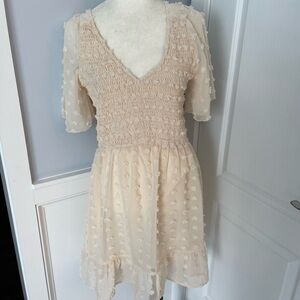 BTBFM Cream Textured Dress
